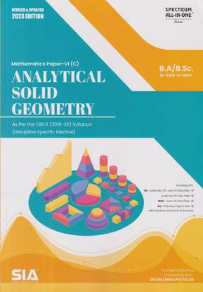 Analytical Solid Geometry (Mathematics Paper-VI) (C) B.A/B.Sc III-Year VI-Sem As Per The CBCS (2019-20) Syllabus (Discipline Specific Elective) Latest 2023 Edition