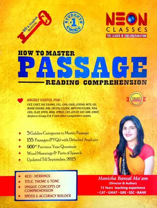 Passage Reading Comprehension (Highly Useful For All Competitive Examinations)