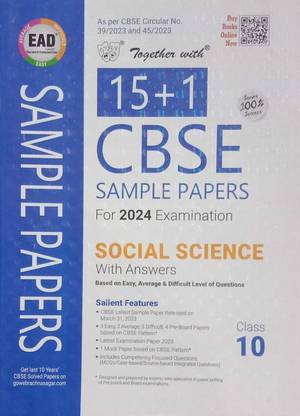 Rachna Sagar Together With Cbse Sample Papers For 2024 Examination Social Science With Answer Class 10