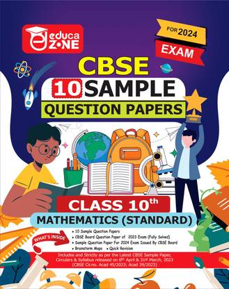 Educazone CBSE 10 Sample Questions Papers Class 10 Mathematics (Standard) Book (For Board Exam 2024)