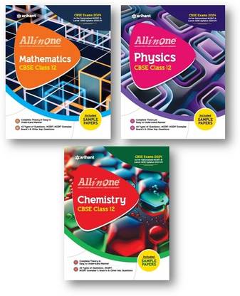 All In One Class 12th Physics, Chemistry, Mathematics For CBSE Exam 2024 (Set Of 4 Books) Paperback – 3 June 2023