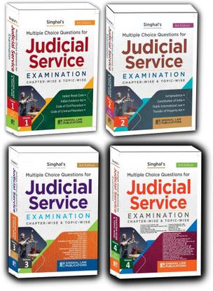 Singhal's COMBO SET OF 4 BOOKS MCQ Judicial Service Examination Volume 1-4 Chapter-Wise & Topic-Wise