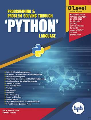 O Level Programming And Problem Solving Through Python Language - 2023