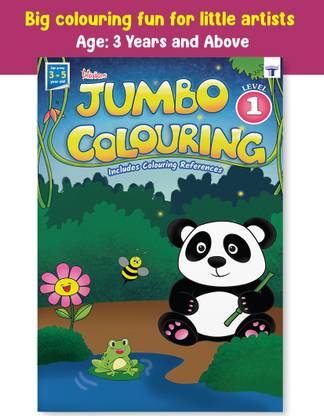 Blossom Jumbo Creative Colouring Book For Kids | Part 1 | Best Gift To Children For Drawing And Painting With Colour Reference Guide | A3 Size | 3 To 5 Years Old