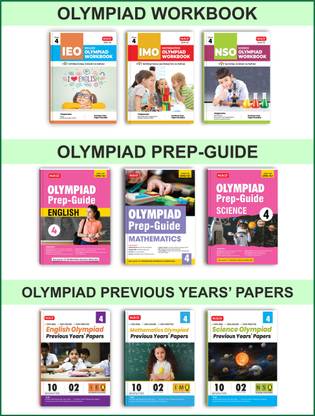 MTG Class-4 (Mathematics, Science & English) IMO-NSO-IEO Olympiad Workbook, Prep-Guide & Previous Years Papers (PYQs) With Mock Test Paper - SOF Olympiad Books For 2024-25 Exam (Set Of 9 Books)