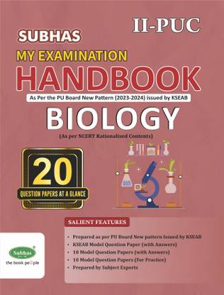 Second Puc My Examination Biology Handbook /as Per New Pattern/kseab/2023-24