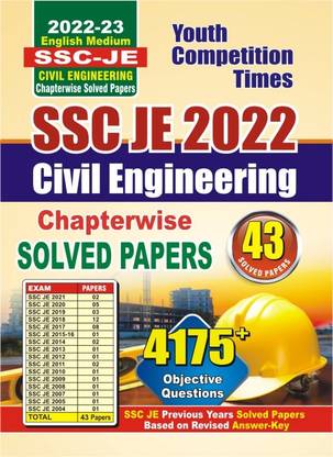 SSC JE CIVIL ENGINEERING Chapterwise Solved Papers (English Medium) Youth Competition Times