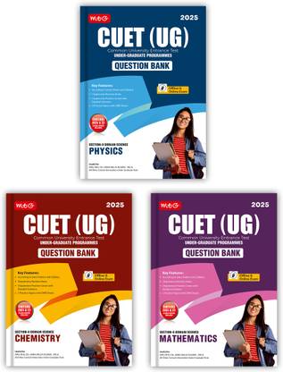 MTG NTA CUET (UG) Chapterwise Question Bank Physics, Chemistry & Mathematics (Set Of 3) With Practice Papers & OMR Sheet | Entrance Exam Preparation Book 2025