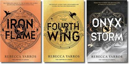 The Empyrean Series Collection, Fourth Wing, Iron Flame, Onyx Storm, Rebecca Yarros, Paperback, English