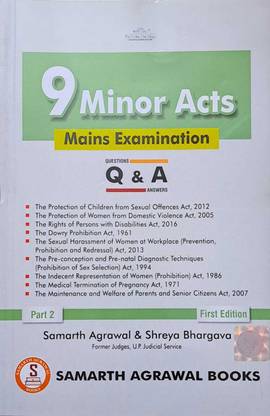 9 Minor Acts Mains Examination ( Questions And Answers) Part 2