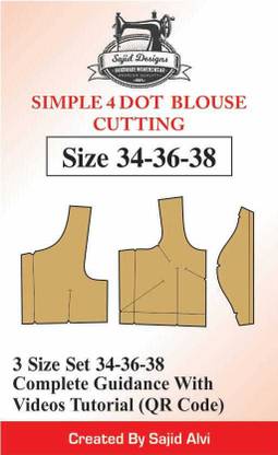 Tailors Simple 4 Dot Blouse Paper Patterns 34,36,38 Set Of 3 Size