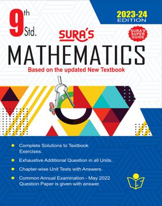 SURA'S 9th Standard Mathematics Exam Guide In English Medium Full Year 2023-24 Latest Updated Edition