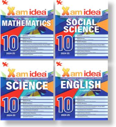 Xam Idea Bundle Set Of 4 (Science, Social Science, Mathematics & English (Lang. & Lit) Class 10 | Chapterwise Question Bank | Based On Revised CBSE Syllabus | NCERT Questions Include | 2024-25 Exam