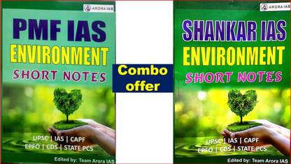 PMF IAS And Shankar IAS Environment Notes For (Arora IAS) For UPSC / IAS / PCS /College/ One Day Govt Exam