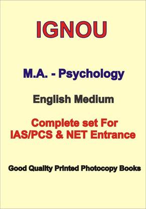 Complete MA Psychology Notes By IGNOU In English Medium For UGC NET IAS Mains Entrance