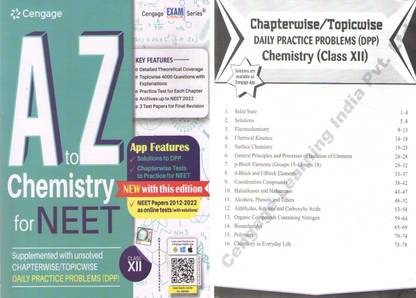 Cengage A To Z Chemistry For Neet (For Class - 12), With Chapterwise / Topicwise Daily Practice Problems (Dpp) Set Of Two Books