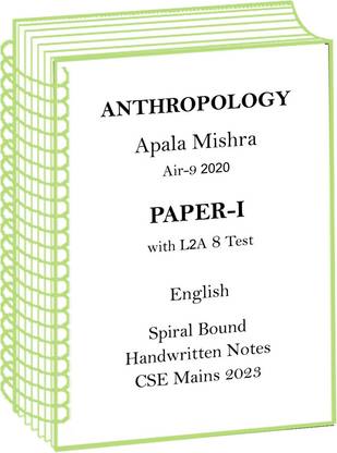 Paper-1 Notes Of Topper Apala Mishra Plus L2A 8 Tests With Model Answers IAS Mains-2023
