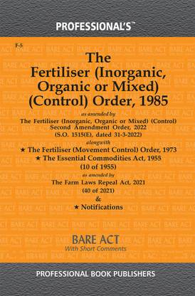 Fertiliser (Inorganic Organic Or Mixed) (Control) Order, 1985