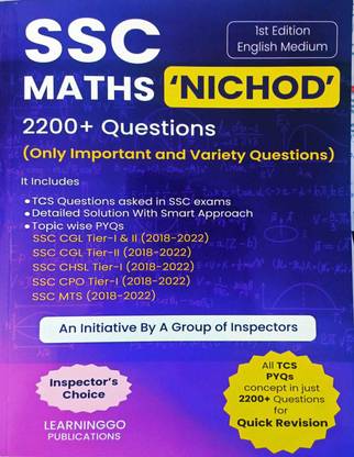 SSC Maths ' NICHOD' 2200+ Question |Learninggo Publication