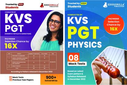 Combo 2 Set Books For KVS PGT Physics Exam (English Edition) - According To The New Exam Pattern - 8 Mock Tests (Paper I) + 8 Mock Tests (Paper II) + 3 Previous Year Papers