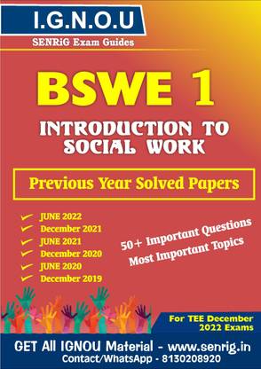 IGNOU BSWE 1 Previous Years Solved Question Papers Pdf Introduction To Social Work (Theory) IGNOU BSW 1st Year IGNOU Bachelor Of Social Work (BSW) (WHATSAPP 8130208920)