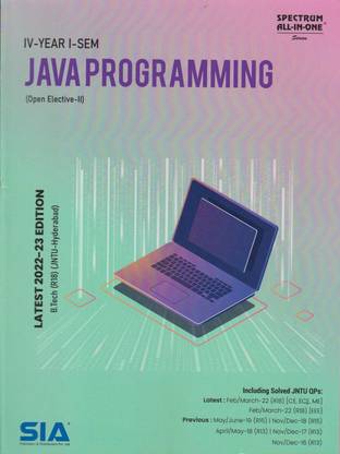 Java Programming (Open Elective-II) B.Tech IV-Year I-Sem R18 (JNTU-Hyderabad) Latest 2022-23 Edition