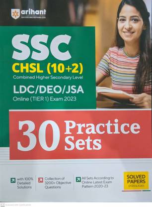 Ssc Chsl 10+2 Ldc Deo Jsa Online Tier-1 Exam 2023 30 Pracitce Sets