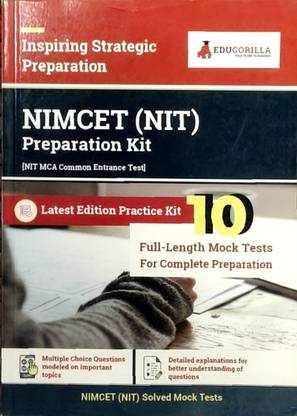 NIMCET: NIT MCA Entrance Exam - Mathematics, Computer Awareness, English, Analytical Ability And Logical Reasoning - 10 Mock Tests (1200 Solved MCQ) With Free Access To Online Tests