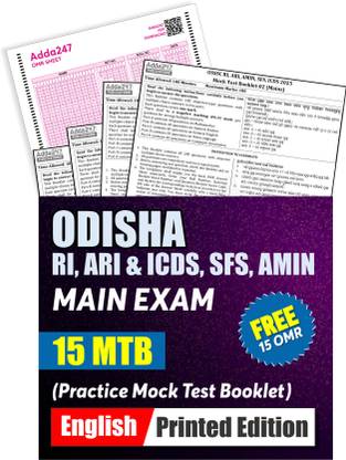 OSSSC RI, ARI, AMIN, SFS & ICDS Mains Exam 15 Mock Test Booklet With OMR Sheet