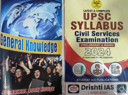 Upse Syllabus Civil Services Examination (Preliminary & Mains) 
 General Knowledge Set Of 2 Books Edition -2024