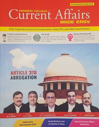 Made Easy Engineer's Exclusive Current Affairs Annual Edition For ESE 2024 - Article 370 Abrogation