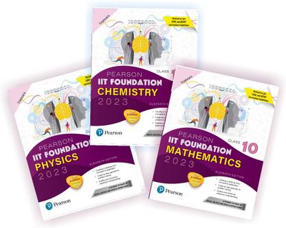 Class 10th IIT Foundation Physics + Chemistry + Maths Pearson For 2023-24 Examinations Set Of 3 Books