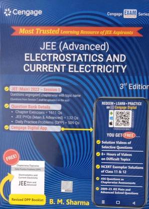 CENGAGE JEE [ ADVANCED ] ELECTROSTATICS AND CURRENT ELECTRICITY 3rd EDITION WITH DPP BOOKLET