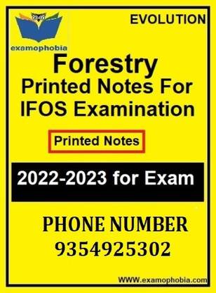 EVOLUTION Forestry Printed Notes For IFoS Examination