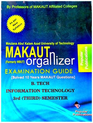 MAKAUT Organizer For B.tech Information Technology 3rd Semester || Btech-IT 3rd Sem || Maulana Abul Kalam Azad University Of Technology