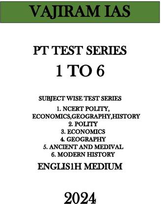 Vajiram Ias Test Series 1 To 6 English Medium 2024