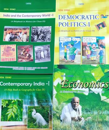India And The Contemporary World-1,democratic Poltics-1,economics, Contemporary India-1 Help Books Of Class-9 Set Of 4 Books