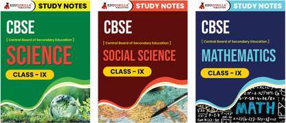 CBSE Class IX Notes Combo - Mathematics, Science, Social Science | Set Of 3 Guide Books In English | Complete Study Material With Solved MCQs