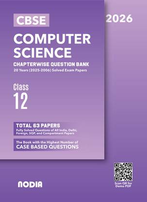 NODIA CBSE Class 12 Computer Science Question Bank 20 Years PYQB For 2026 Exam
