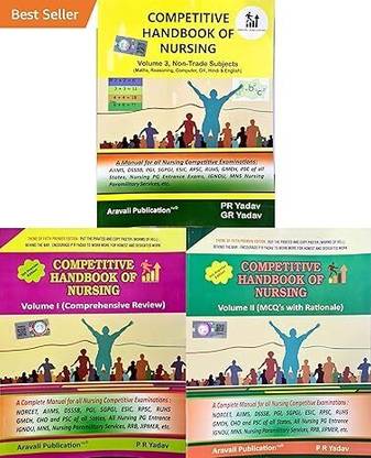 PR Yadav - Competitive Handbook Of Nursing - Vol 1 + 2 + 3 - 5th Premiere Ed. - Set Of 3 Books - 2024 - [ORIGINAL BOOKS-TOP GRADE PAPER & PRINT] Updated For 2025 Exams