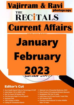 Vajiram & Ravi Recitals Monthly Current Affairs January February 2023 (Photocopy)