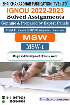 IGNOU MSW 1 Solved Assignment 2022-23 Origin And Development Of Social Work IGNOU Solved Assignment MSW 1st Year IGNOU Master Of Social Work (2022-2023) Msw1