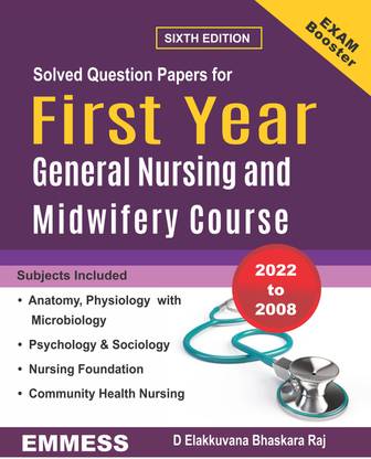 Solved Question Paper For 
First Year General Nursing And
Midwifery Course