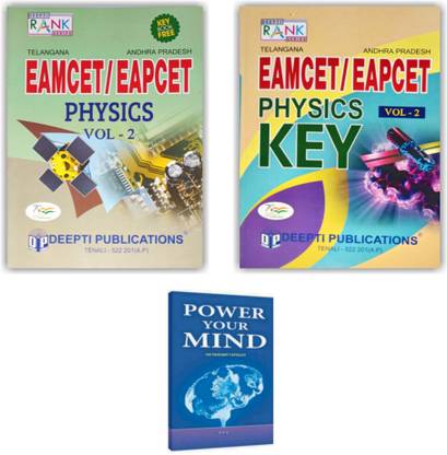EAMCET / EAPCET Physics Volume - 2 Book Along With Key Booklet Latest Edition For Intermediate 2nd Year [ ENGLISH MEDIUM ]