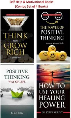 Think And Grow Rich, The Power Of Positive Thinking, Positive Thinking: Way Of Life, How To Use Your Healing Power (Combo Set Of 4 Books)
