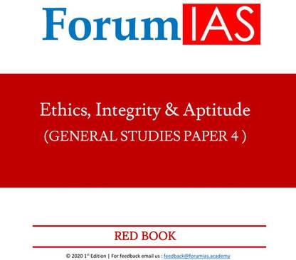 Forum IAS Red Book Ethics Printed Notes For Mains