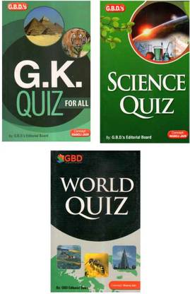 GBD-GK Quiz For All + Science Quiz + World Quiz | Combo Pack Of Three Most Popular Quiz Book For Children