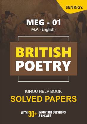 IGNOU MEG 01 BRITISH POETRY Help Book With IGNOU MEG 01 Important Question With Answer, FOR IGNOU MEG Final Exams