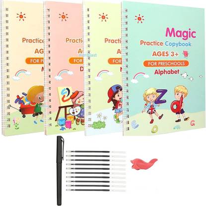 Picwik Sank Magic Practice Copybook Set | Practical Reusable Writing Tool School Set