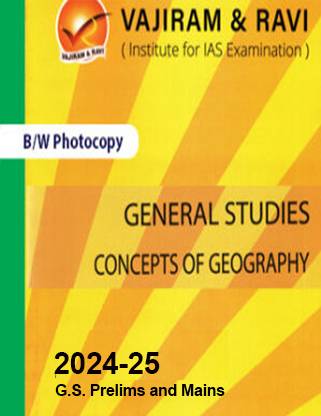 Vajiram & Ravi Concepts Of Geography Book For IAS General Studies(GS)-Yellow Book Prelims & Mains 2024-25 Printed Notes- English (Photocopy B/W Study Material) (Paperback Vajiram & Ravi Photocopy) (Paperback, Vajiram & Ravi)